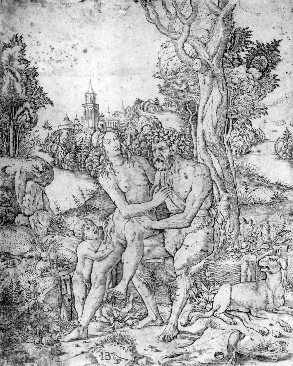 Rodina faunů, kolem roku 1510 od Giovanni Battista Palumba