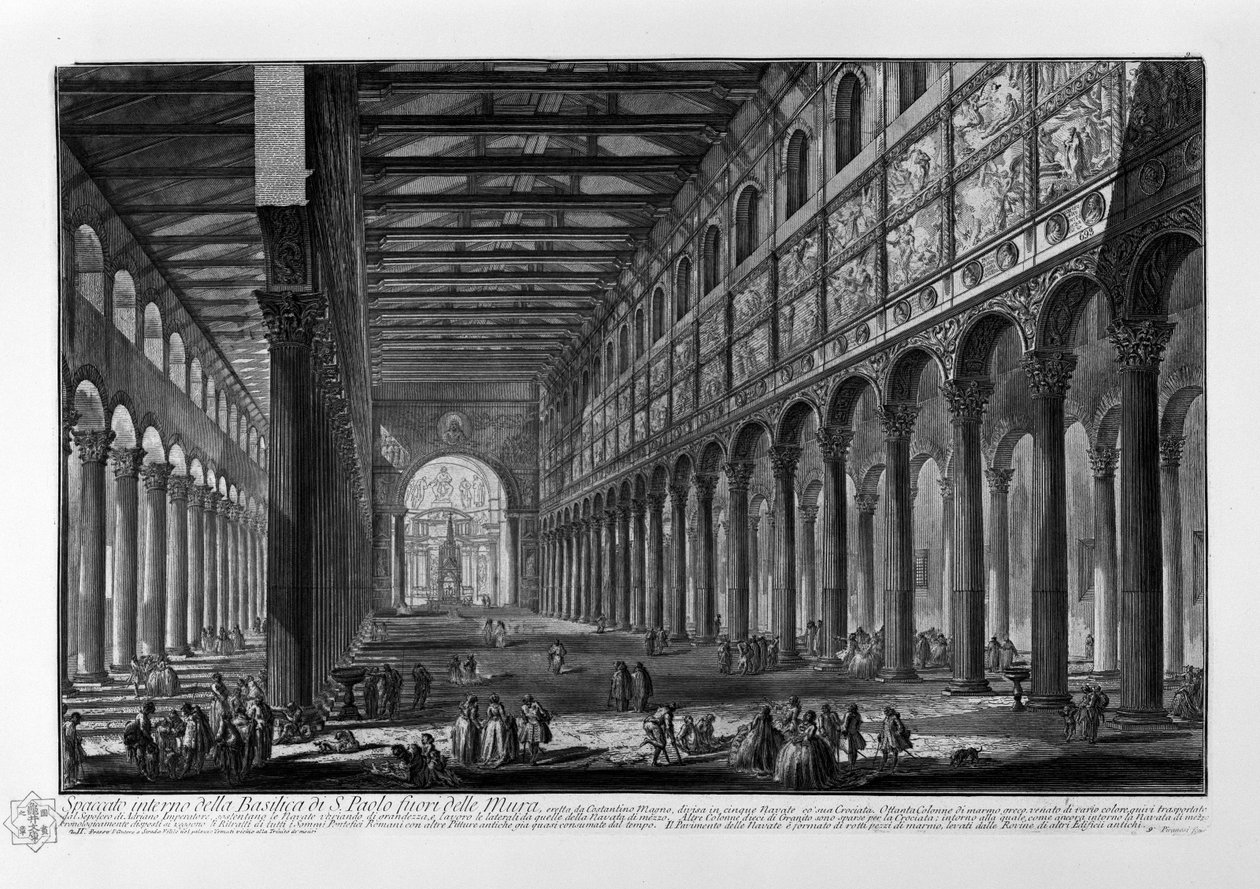 Bazilika svatého Pavla za hradbami od Giovanni Battista Piranesi