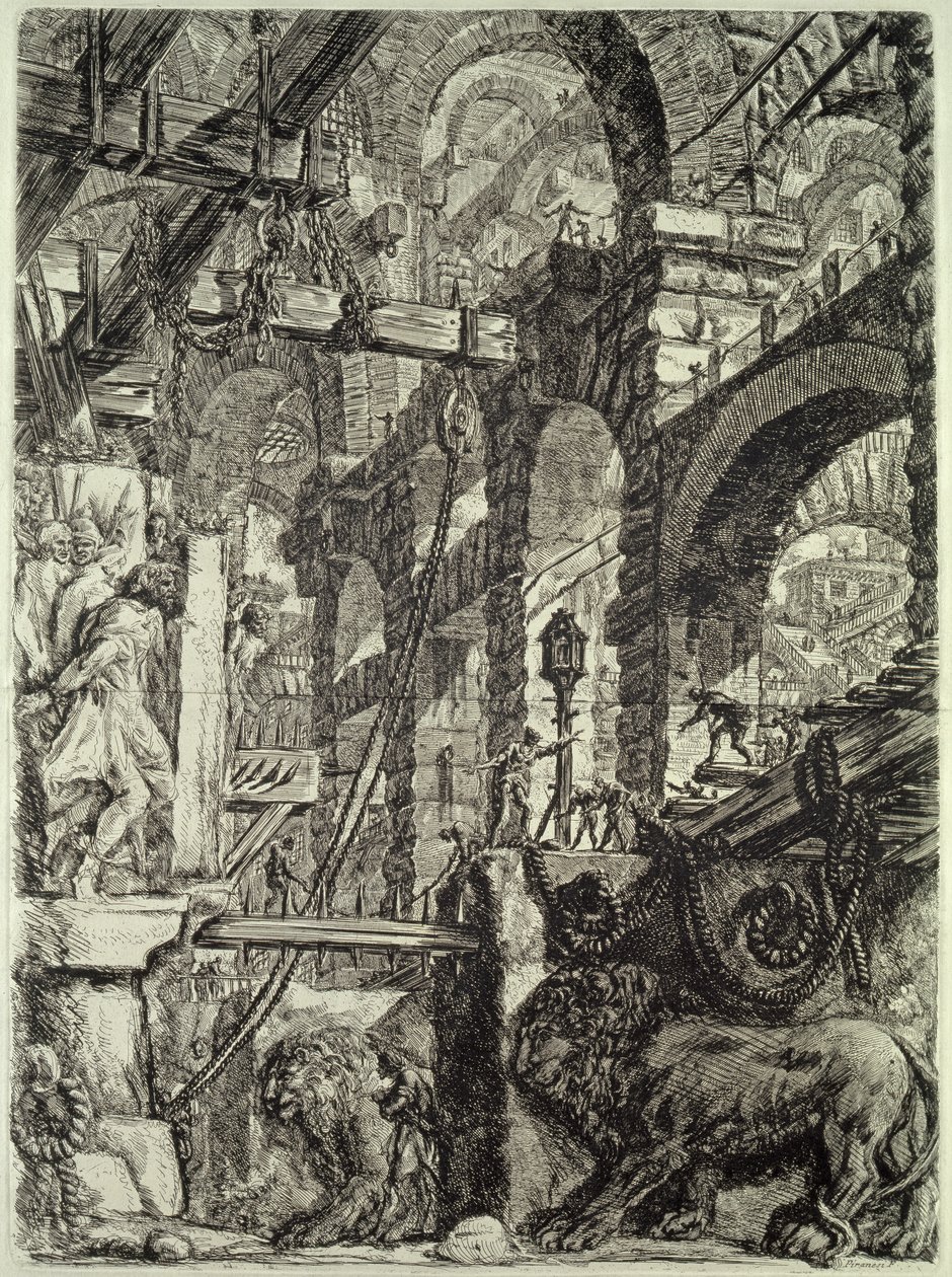 Carceri (Vězení) V, 1760 od Giovanni Battista Piranesi