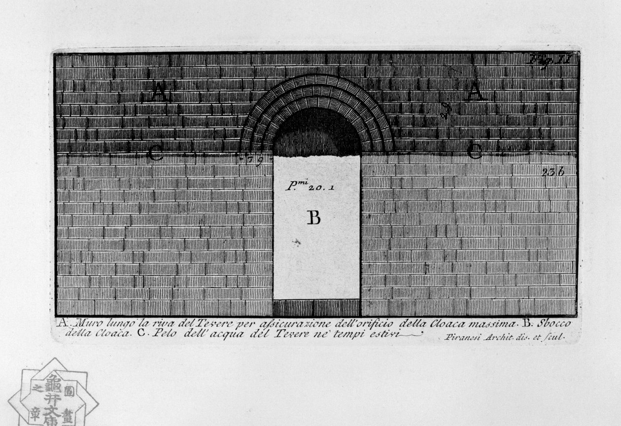 Kanalizace Maxima od Giovanni Battista Piranesi
