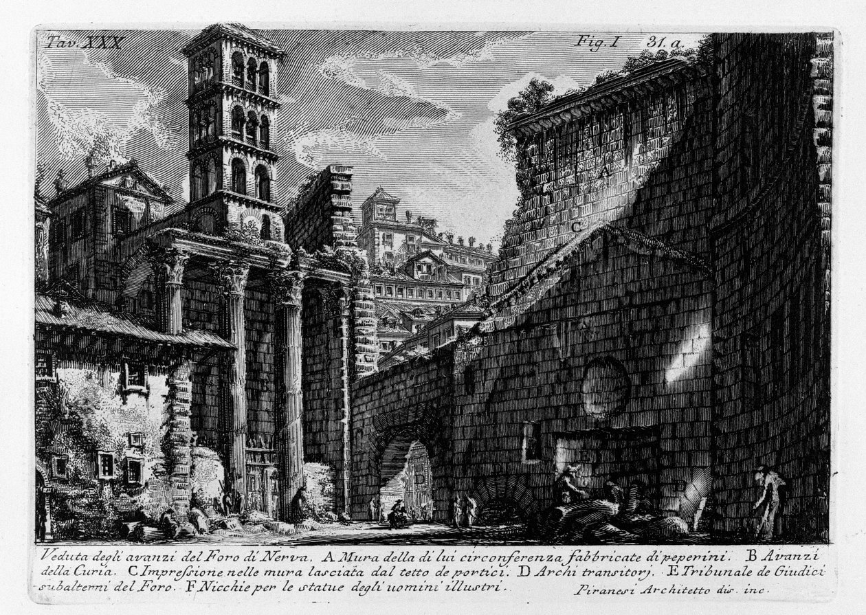 Fórum Nervae od Giovanni Battista Piranesi