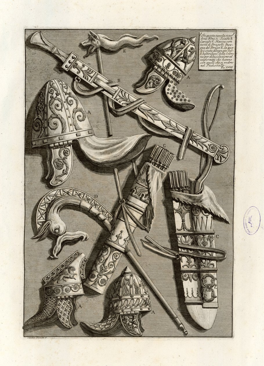 V tomto panelu vidíme Elmi od Giovanni Battista Piranesi