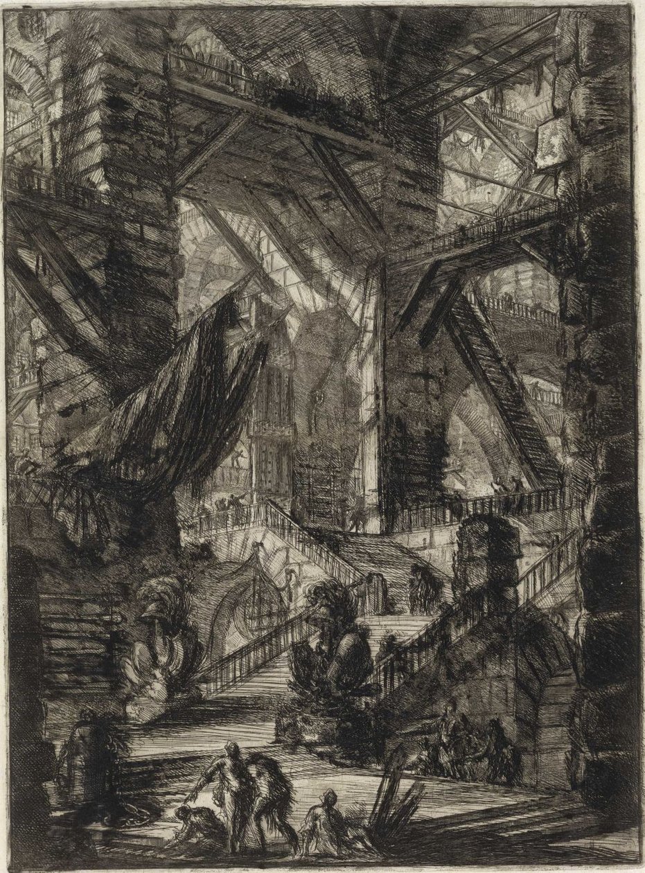 Věznice podle vynálezu [deska VIII] od Giovanni Battista Piranesi