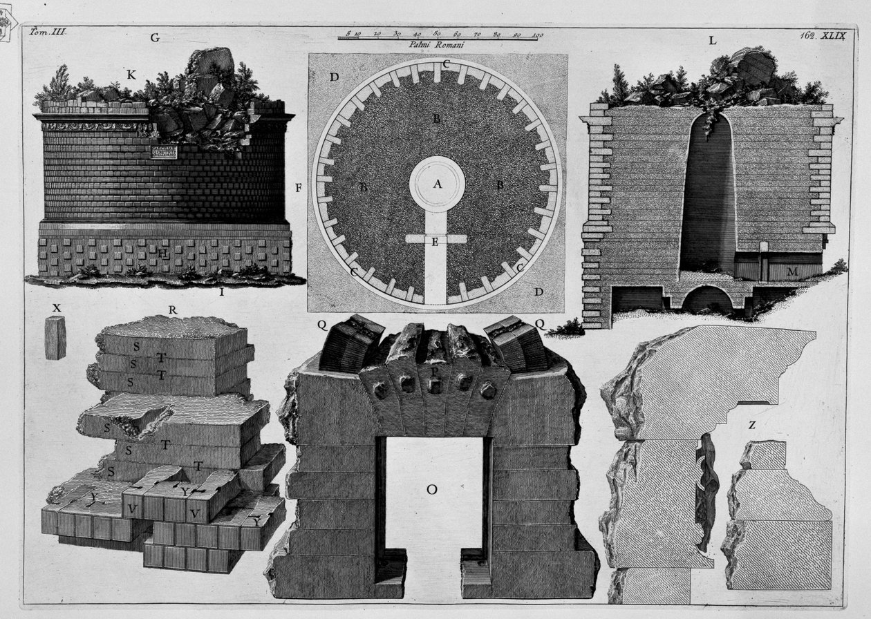 Mauzoleum Cecilie Metelly od Giovanni Battista Piranesi
