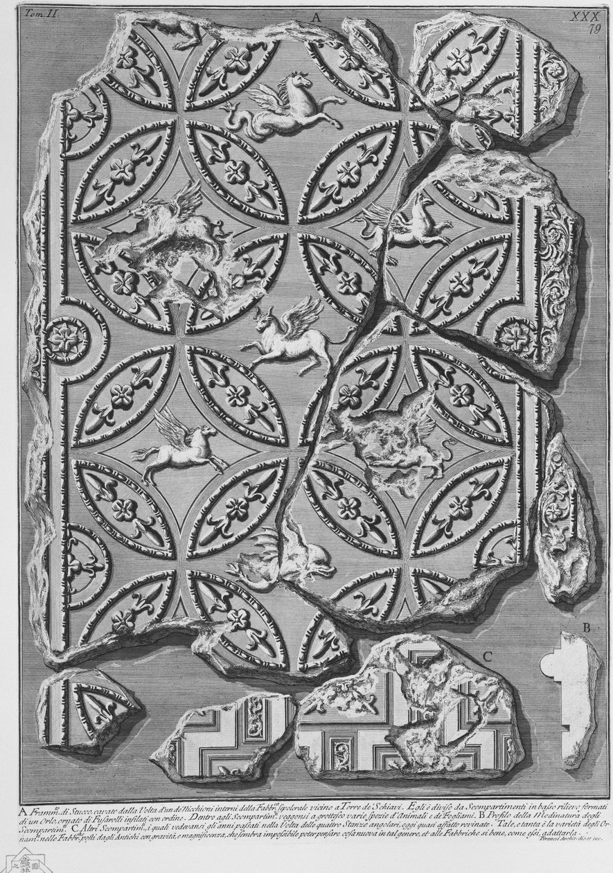 Mauzoleum vily Gordiani od Giovanni Battista Piranesi