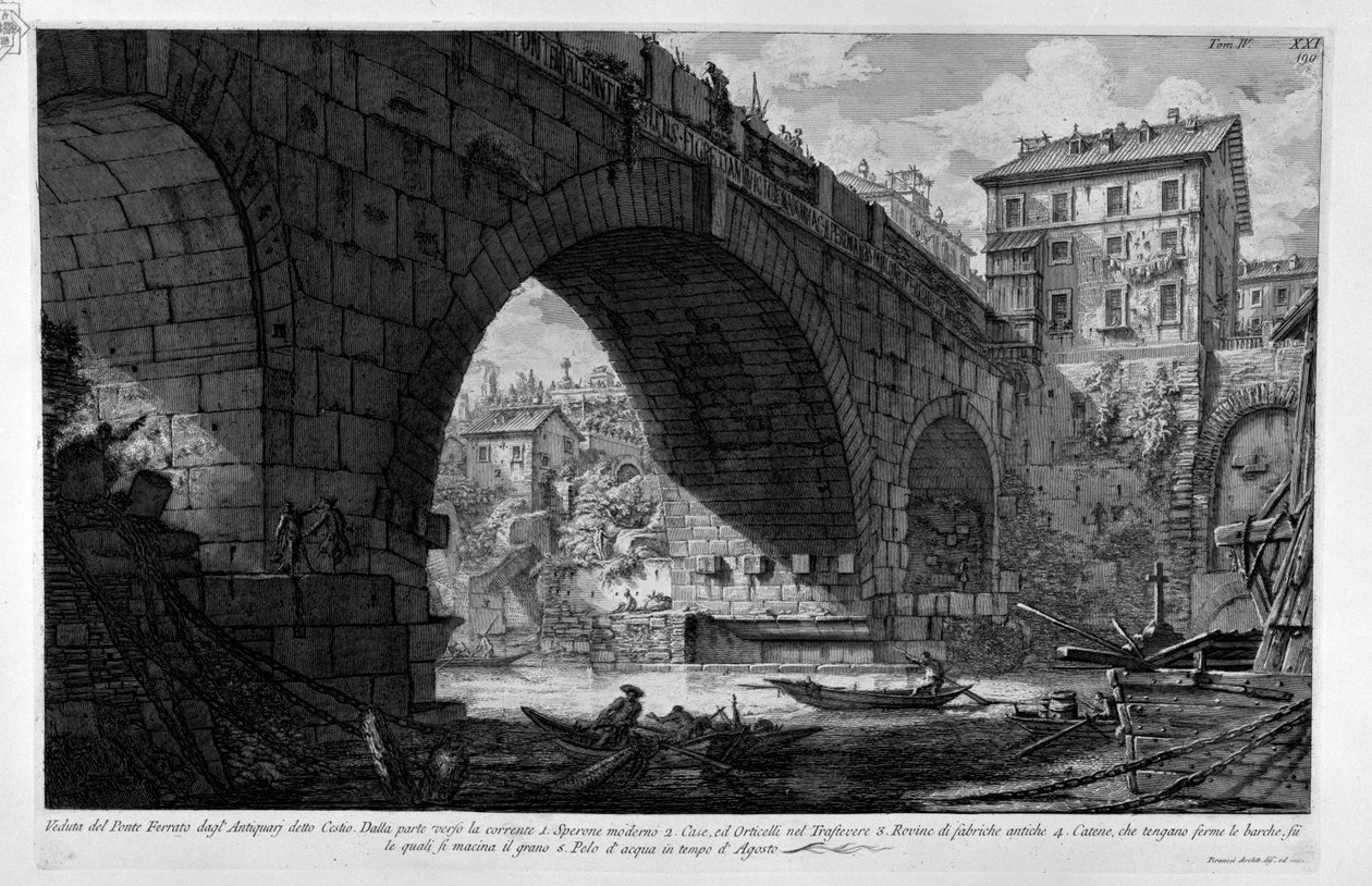 Ferrato Bridge od Giovanni Battista Piranesi