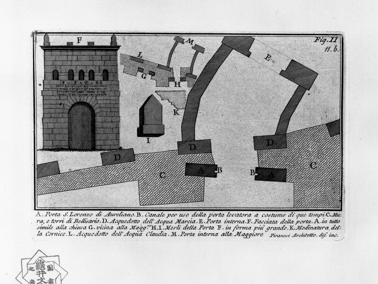 Porta S. Lorenzo di Aureliano od Giovanni Battista Piranesi