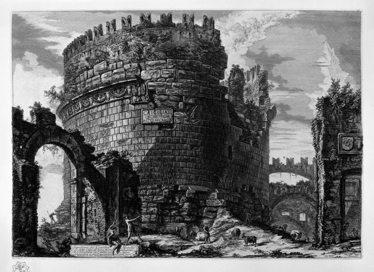 Hrob Cecilie Metelly od Giovanni Battista Piranesi