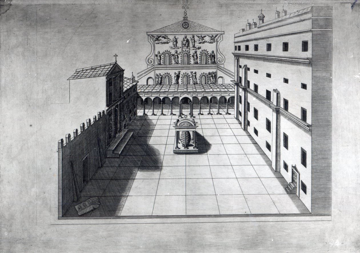 Soud Belvedere ve Starém Římě svatého Petra od Giovanni Battista Piranesi