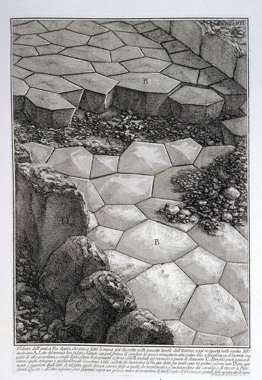 Dlažba Via Appia Antica z 