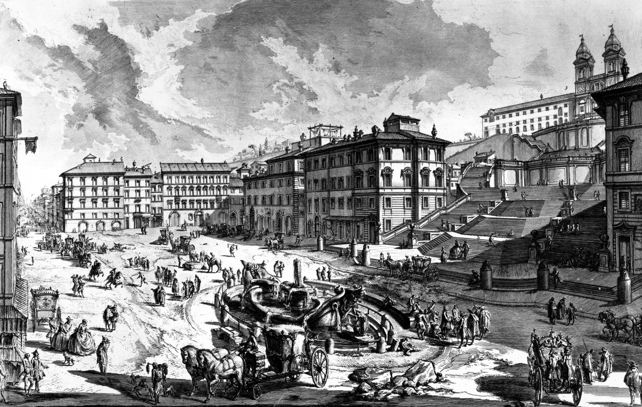 Pohled na Piazza di Spagna, ze série 