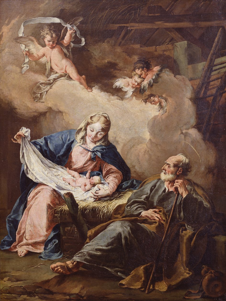Narození Páně, kolem 1730-40 od Giovanni Battista Pittoni