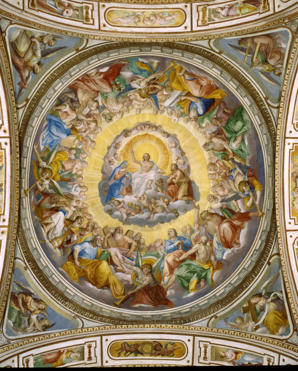 Interiér kopule kaple Salviati, San Gregorio Magno al Celio, kolem 1600-03 od Giovanni Battista Ricci
