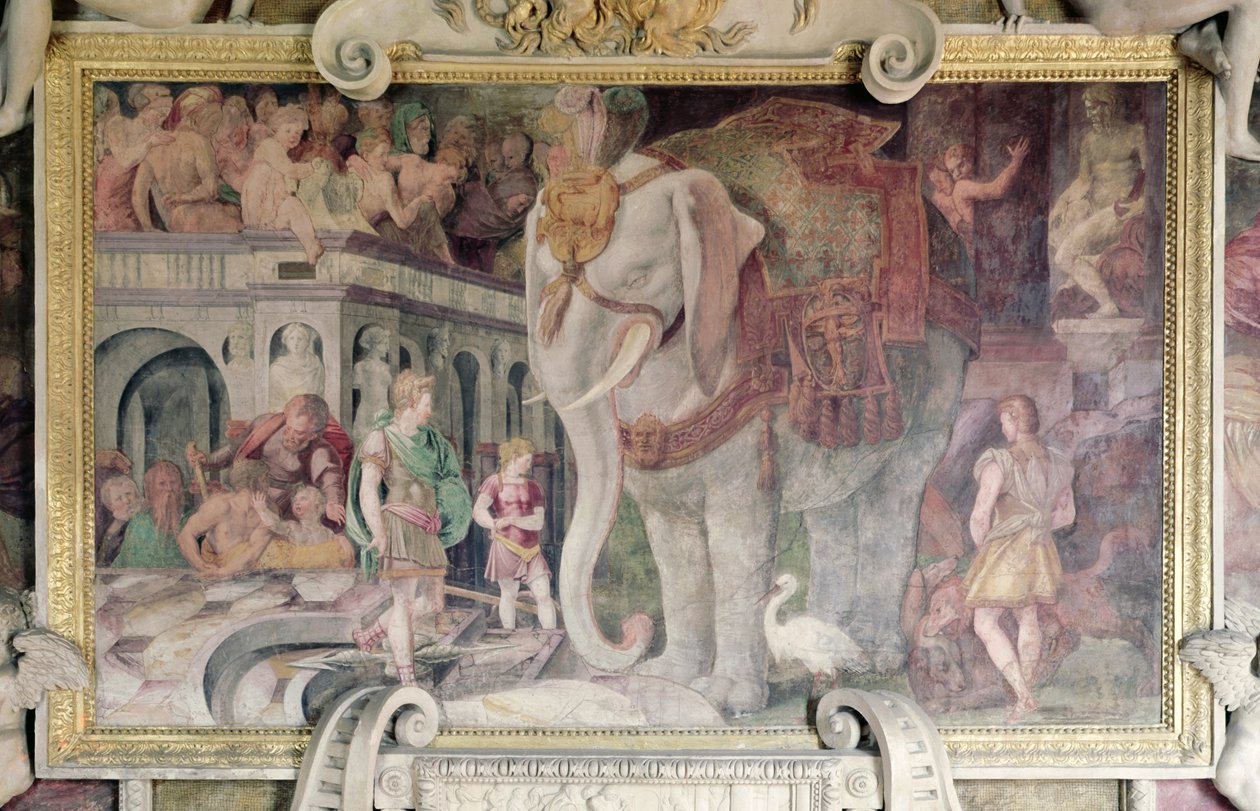 Královský slon z galerie Františka I. (1494-1547) od Giovanni Battista Rosso Fiorentino