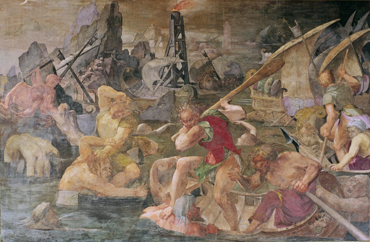 Pomsta Nauplia, 1535-40 (detail 695081) od Giovanni Battista Rosso Fiorentino