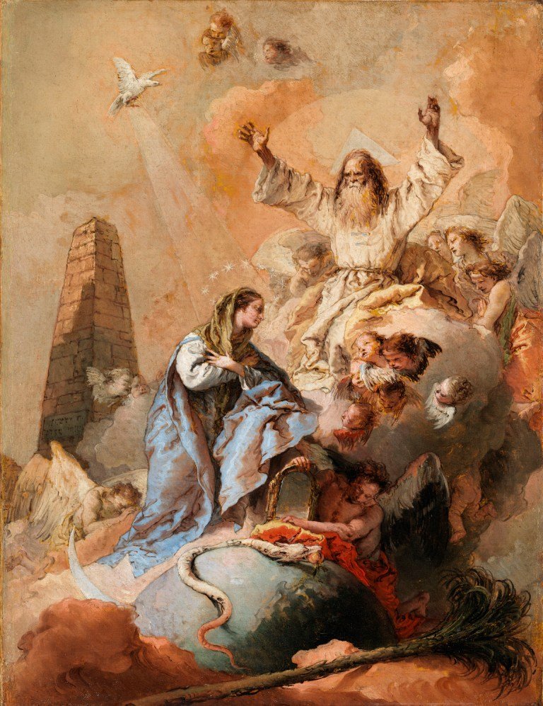 Alegorie Neposkvrněného početí od Giovanni-Battista Tiepolo