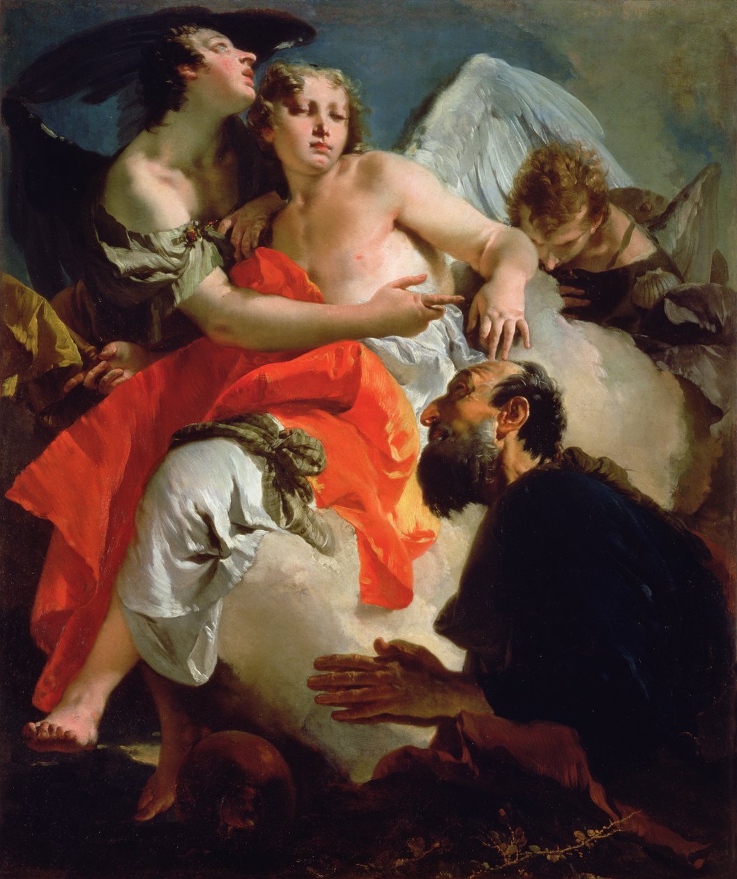 Abraham a tři andělé od Giovanni Battista Tiepolo