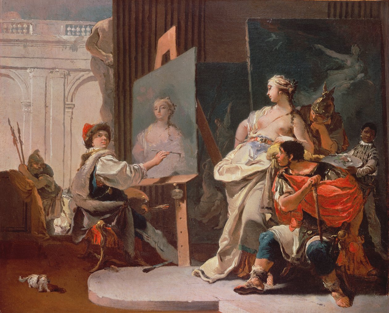 Alexander a Campaspe ve studiu Apelles od Giovanni Battista Tiepolo