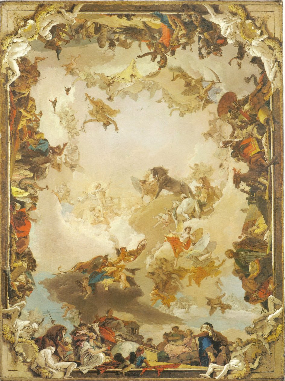 Apollo a čtyři kontinenty od Giovanni Battista Tiepolo