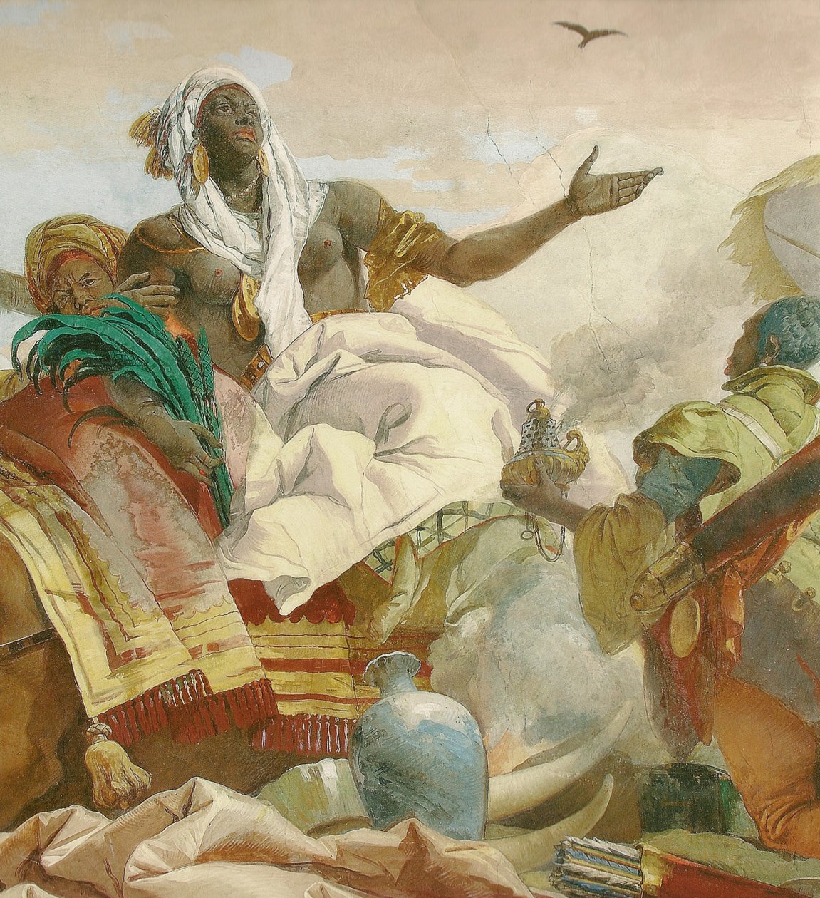 Stropní freska na schodišti rezidence Würzburg od Giovanni Battista Tiepolo