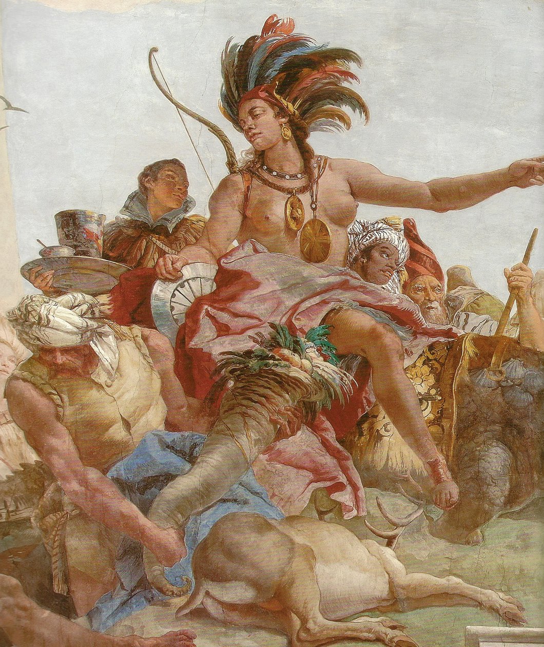 Stropní freska na schodišti rezidence Würzburg od Giovanni Battista Tiepolo