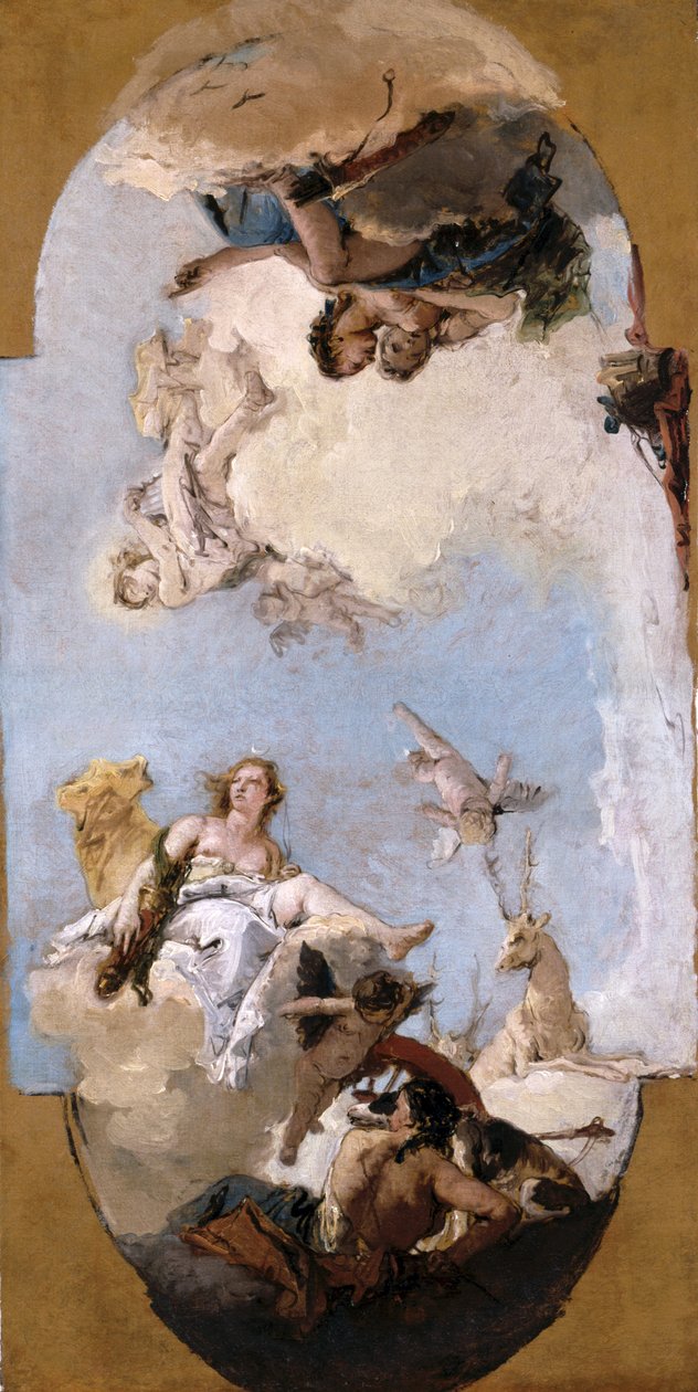 Diana, Apollo a Nymfy od Giovanni Battista Tiepolo