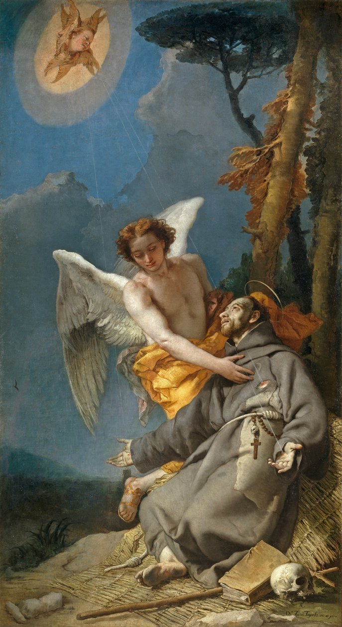Stigmatizace svatého Františka z Assisi od Giovanni Battista Tiepolo