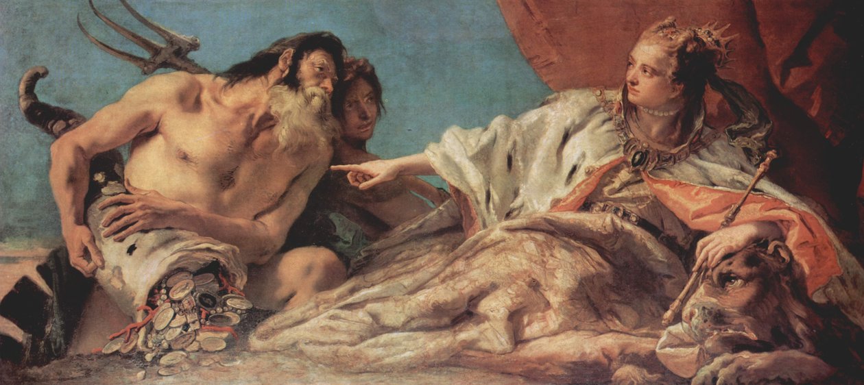 Neptun nabízí nabídky městu Benátky od Giovanni Battista Tiepolo