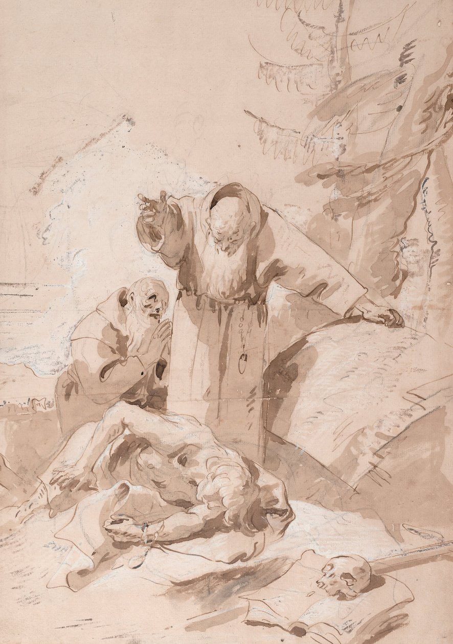 Svatý Fidelis ze Sigmaringenu a svatý Josef z Leonessy, c. 1747-1758 od Giovanni Battista Tiepolo
