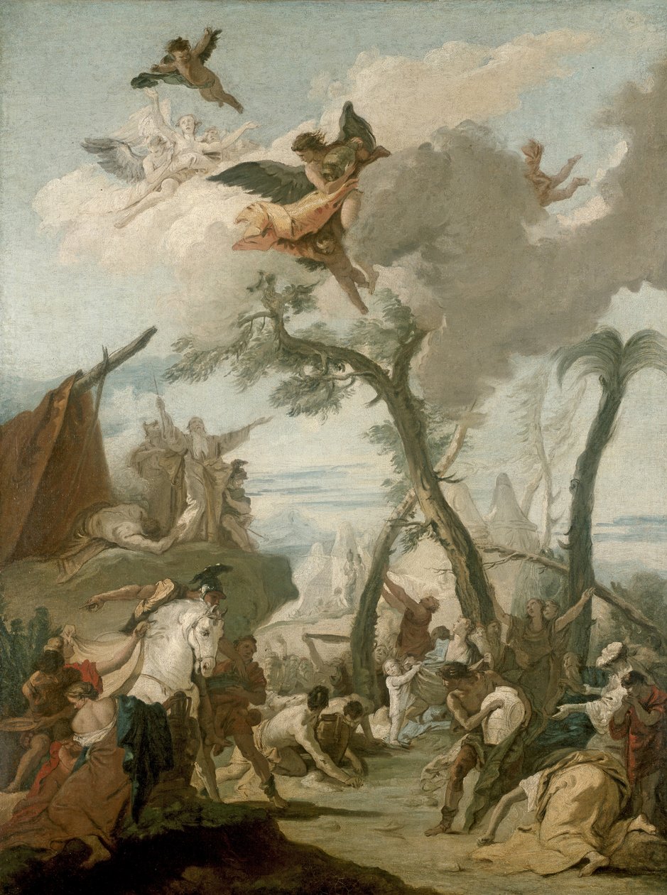 Shromáždění Manny, 18. století od Giovanni-Battista Tiepolo