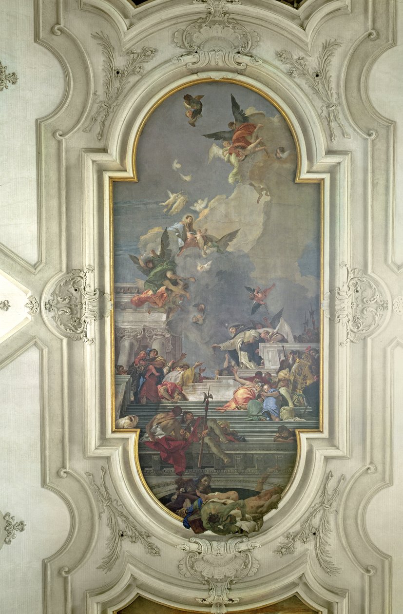 Instituce růžence sv. Dominika od Giovanni Battista Tiepolo