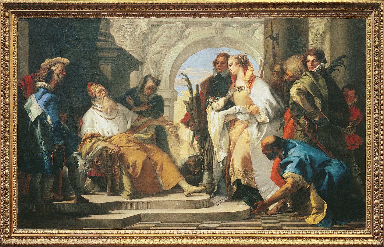 Svatí patroni rodiny Crotta od Giovanni Battista Tiepolo