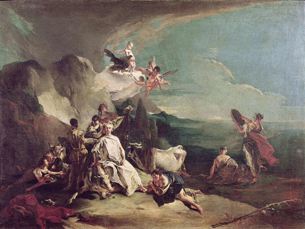 Znásilnění Evropy, 1720-21 od Giovanni Battista Tiepolo