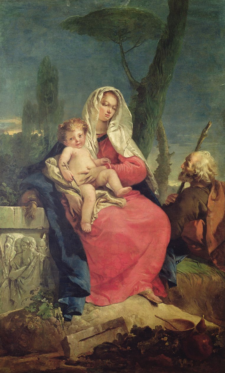 Zbytek na útěku do Egypta od Giovanni Battista Tiepolo
