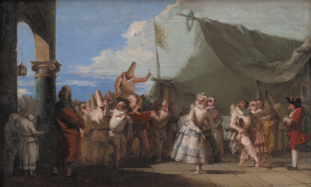 Triumf Pulcinelly, 1753-54 od Giovanni Battista Tiepolo
