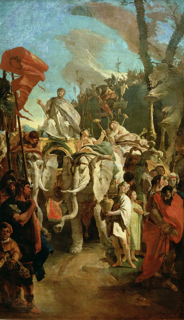 Triumf vojevůdce Manius Curius Dentatus, 1725-30 od Giovanni Battista Tiepolo