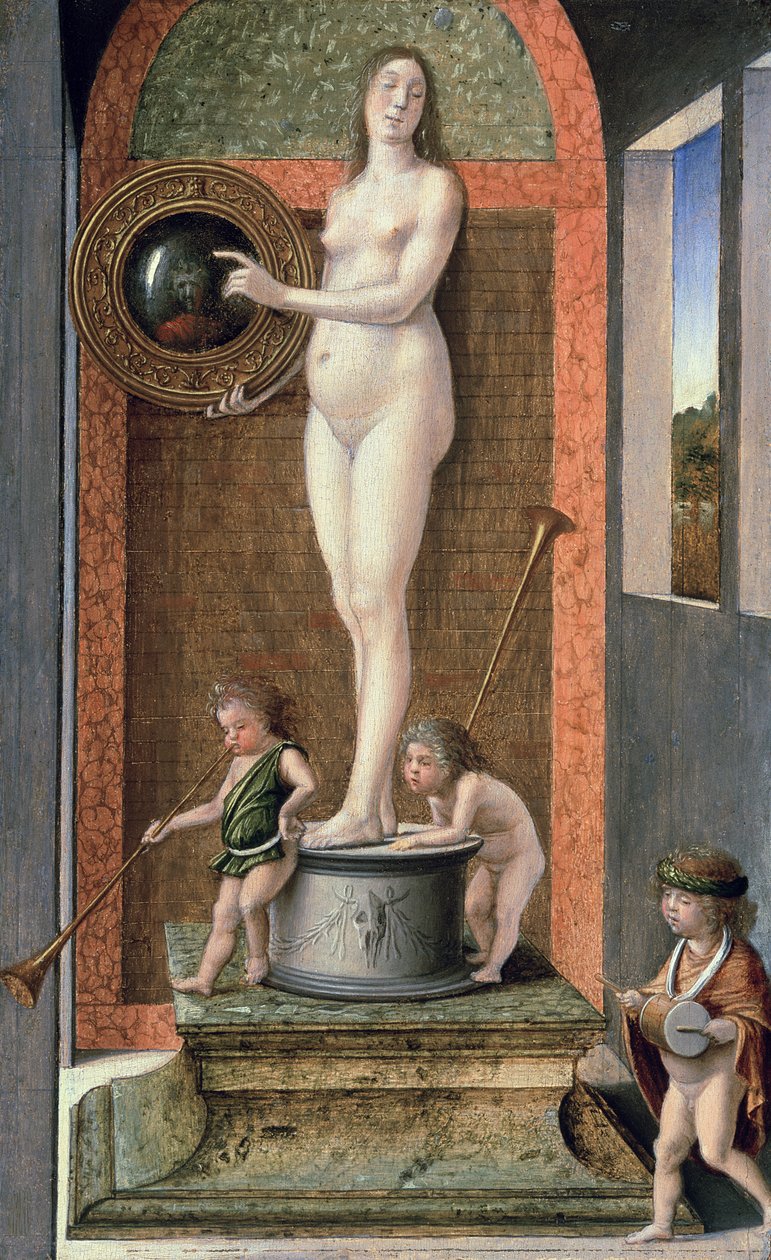 Alegorie obezřetnosti (viz 13120 pro verzi restaurování před rokem 2000) od Giovanni Bellini
