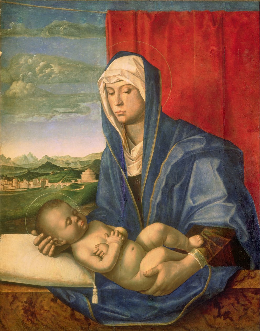 Panna a dítě (olej na dřevě) od Giovanni Bellini