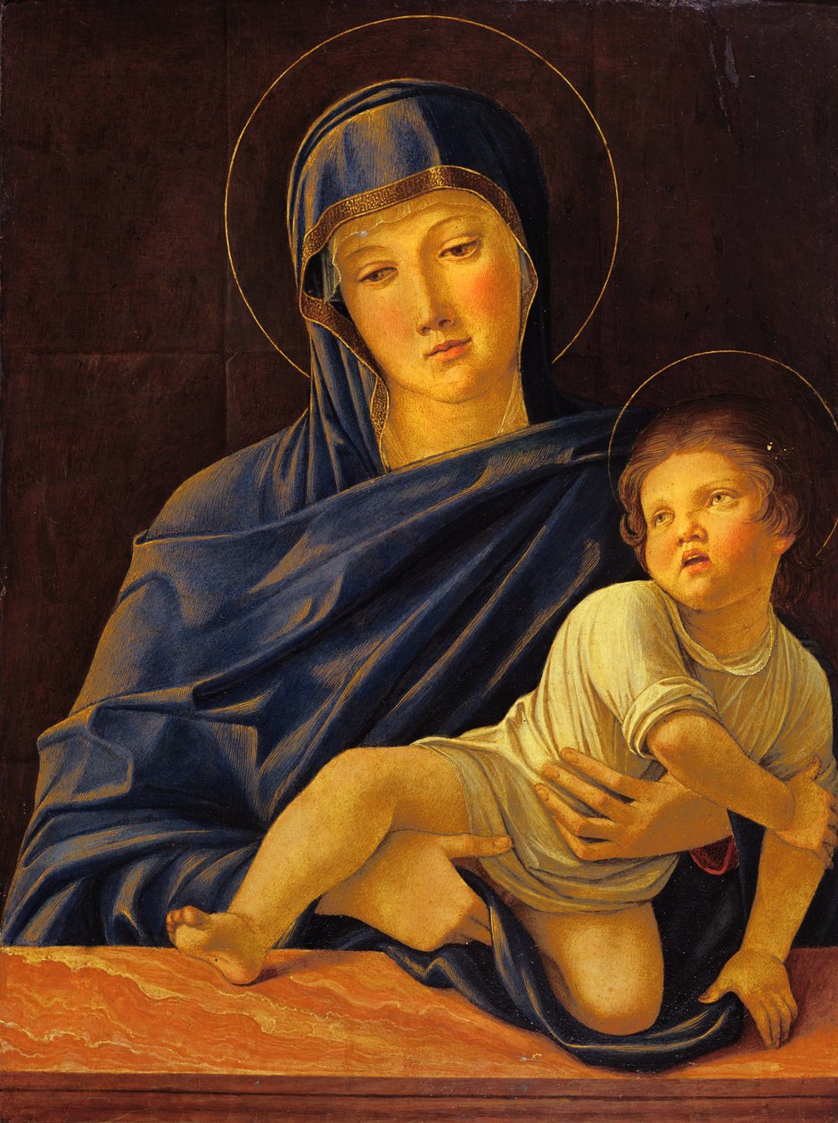 Panna a dítě, 1470-75 (tempera na panelu) od Giovanni Bellini