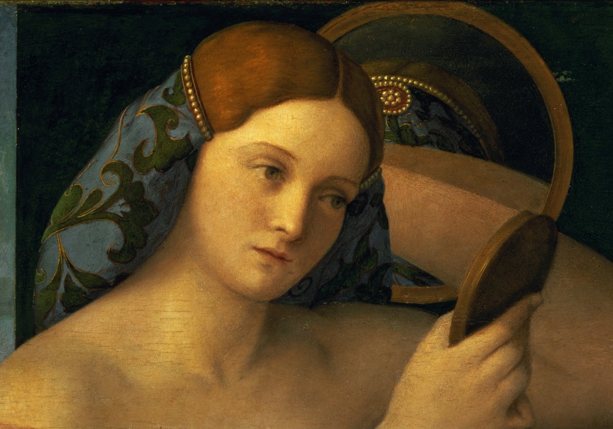 Mladá žena na toaletě, detail obličeje, 1515 od Giovanni Bellini