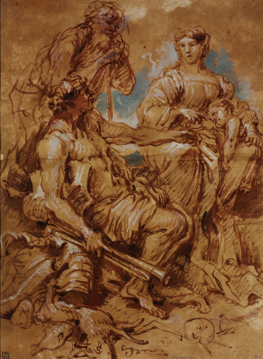 Alegorie na počest vládnoucího páru Mantovy od Giovanni Benedetto Castiglione