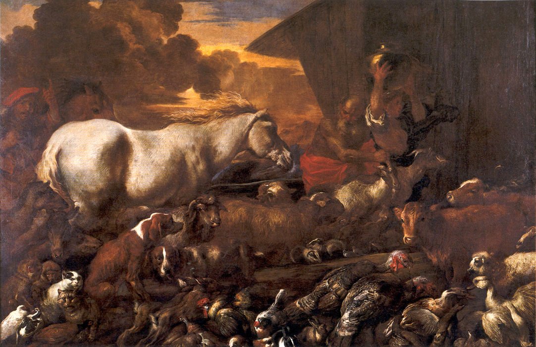 Vstup zvířat do Noemovy archy od Giovanni Benedetto Castiglione
