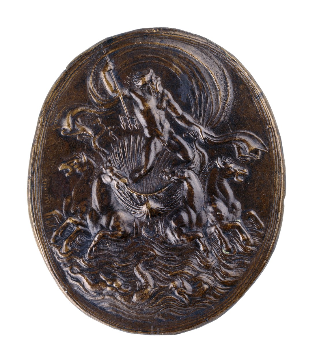 Neptun na voze (Quos Ego), asi 1530-1540 (bronz) od Giovanni Bernardi
