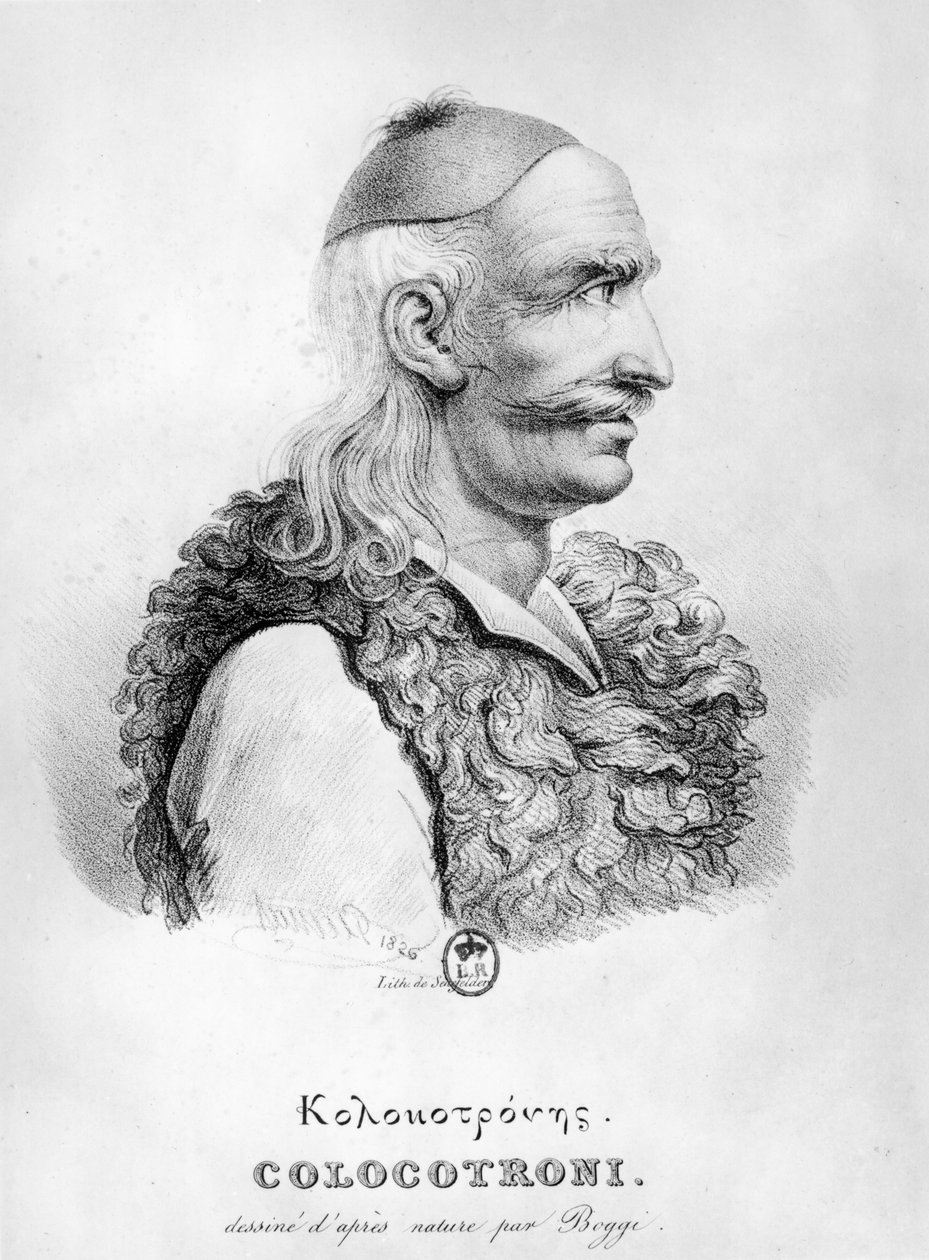 Theodore Kolokotronis (1770-1843) vyrytý Aloisem Senefelderem (1771-1834) 1826 od Giovanni Boggi