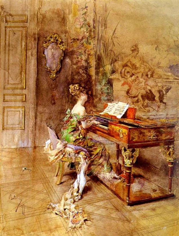 Pianista Deutsch: Die Pianistin Polski: Pianist Man od Giovanni Boldini