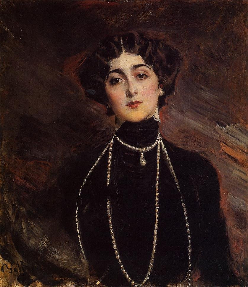 Operní zpěvačka Lina Cavalieri, od Giovanni Boldini