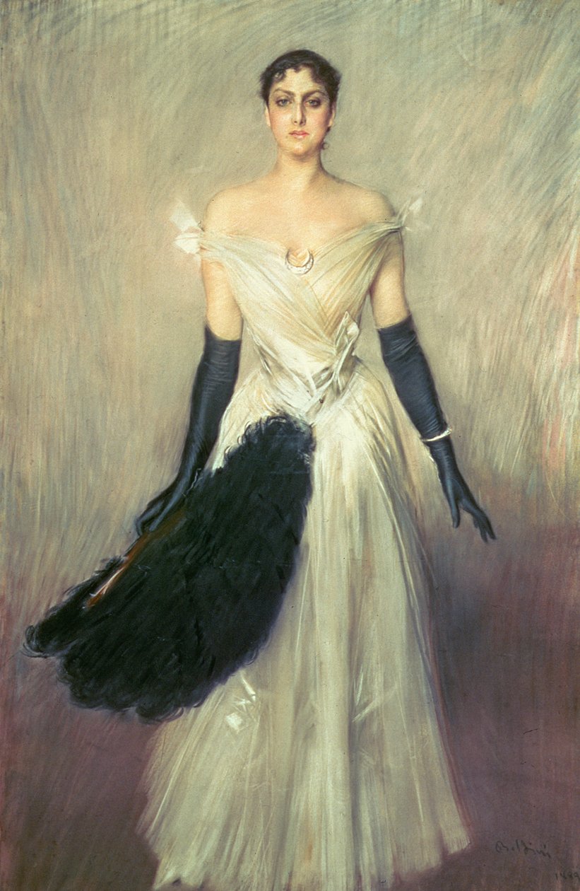 Portrét dámy, 1889 (pastel) od Giovanni Boldini