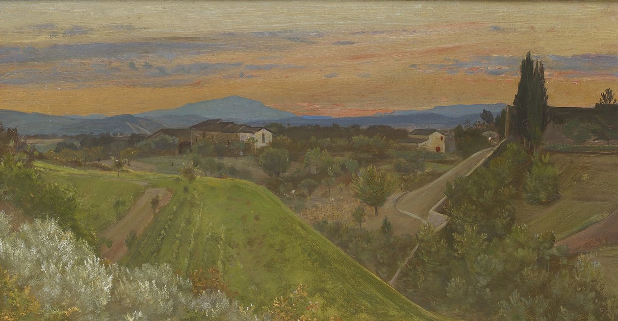 Pohled na Monte Amiata, Toskánsko, kolem roku 1880 od Giovanni Costa