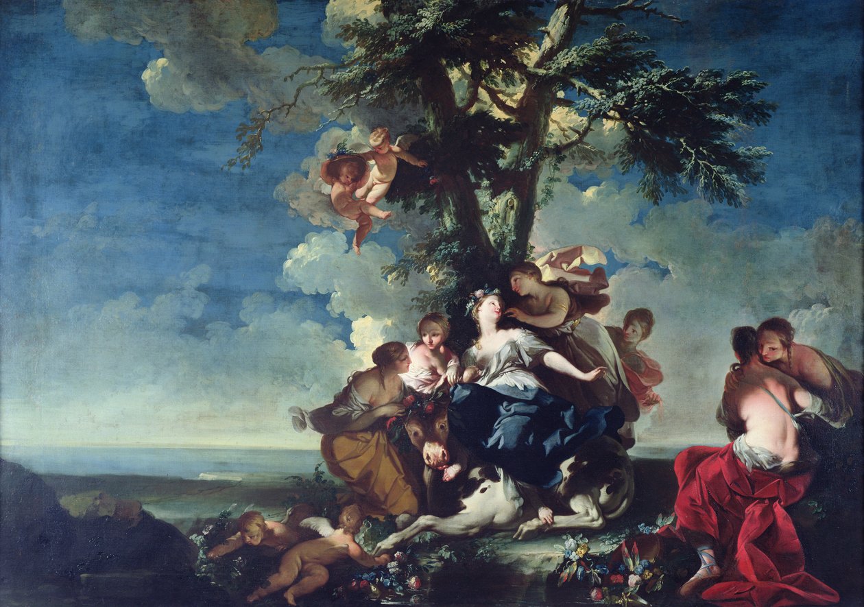 Znásilnění Evropy, 1728-37 od Giovanni Domenico Ferretti