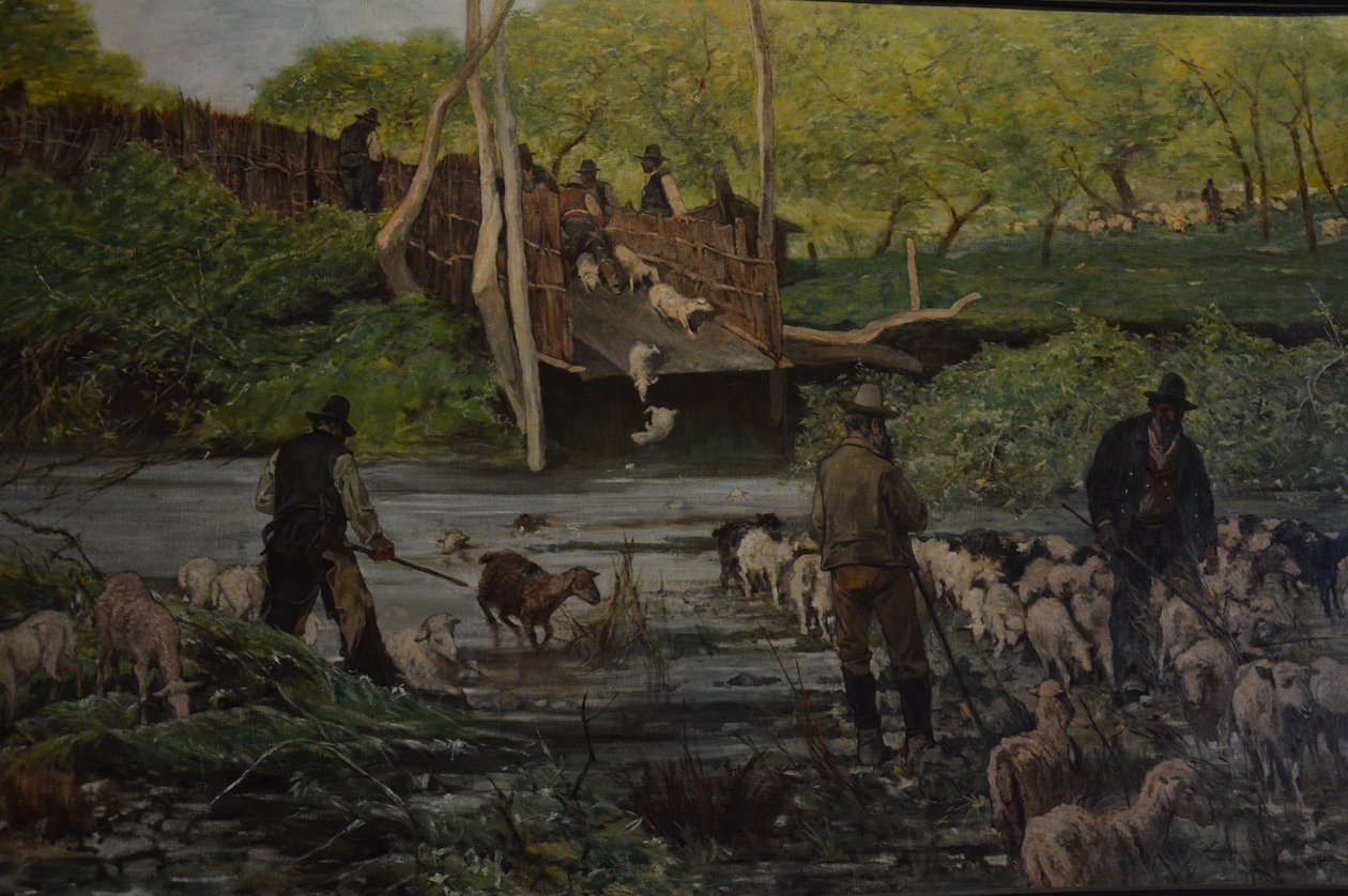 Skákání ovcí od Giovanni Fattori